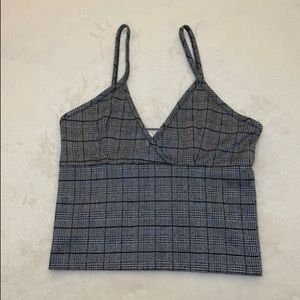 black and silver crop top